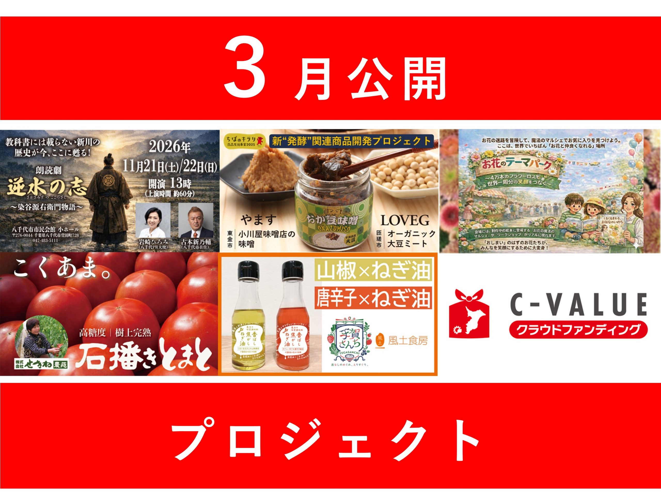 3月の新プロジェクトを掲載中！